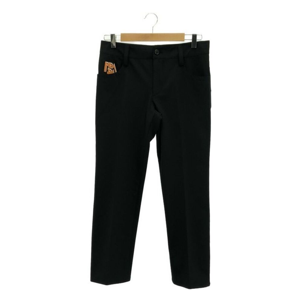 Prada - Logo Rubber Patch Slacks - S - Black - Wo… - image 1